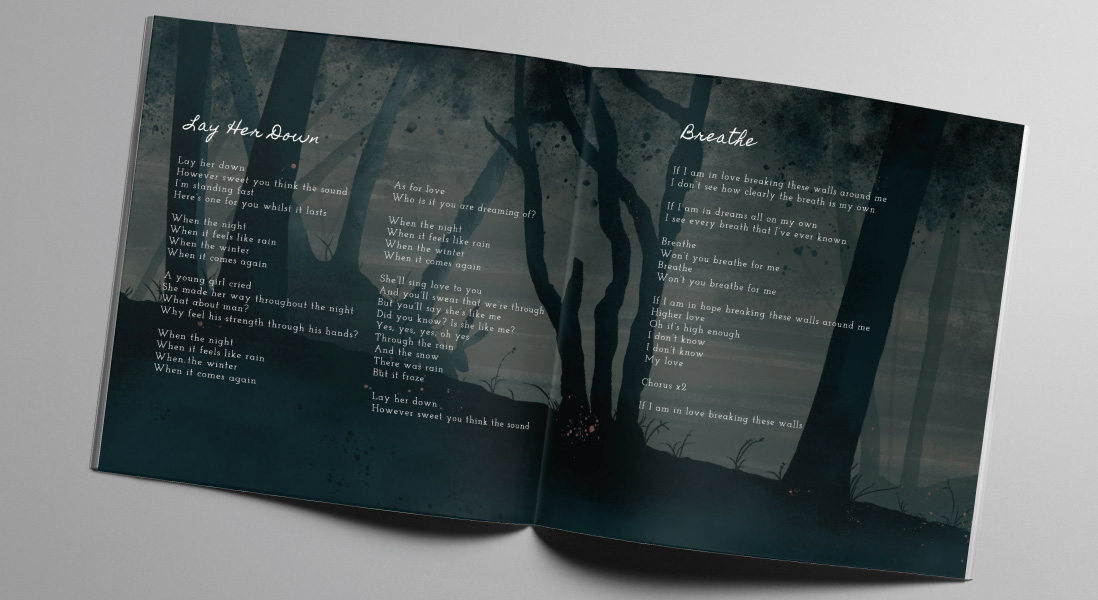 A section of album artwork created for Velvet and Stone