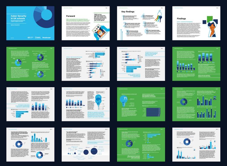 A selection of pages from a Cybersecurity report