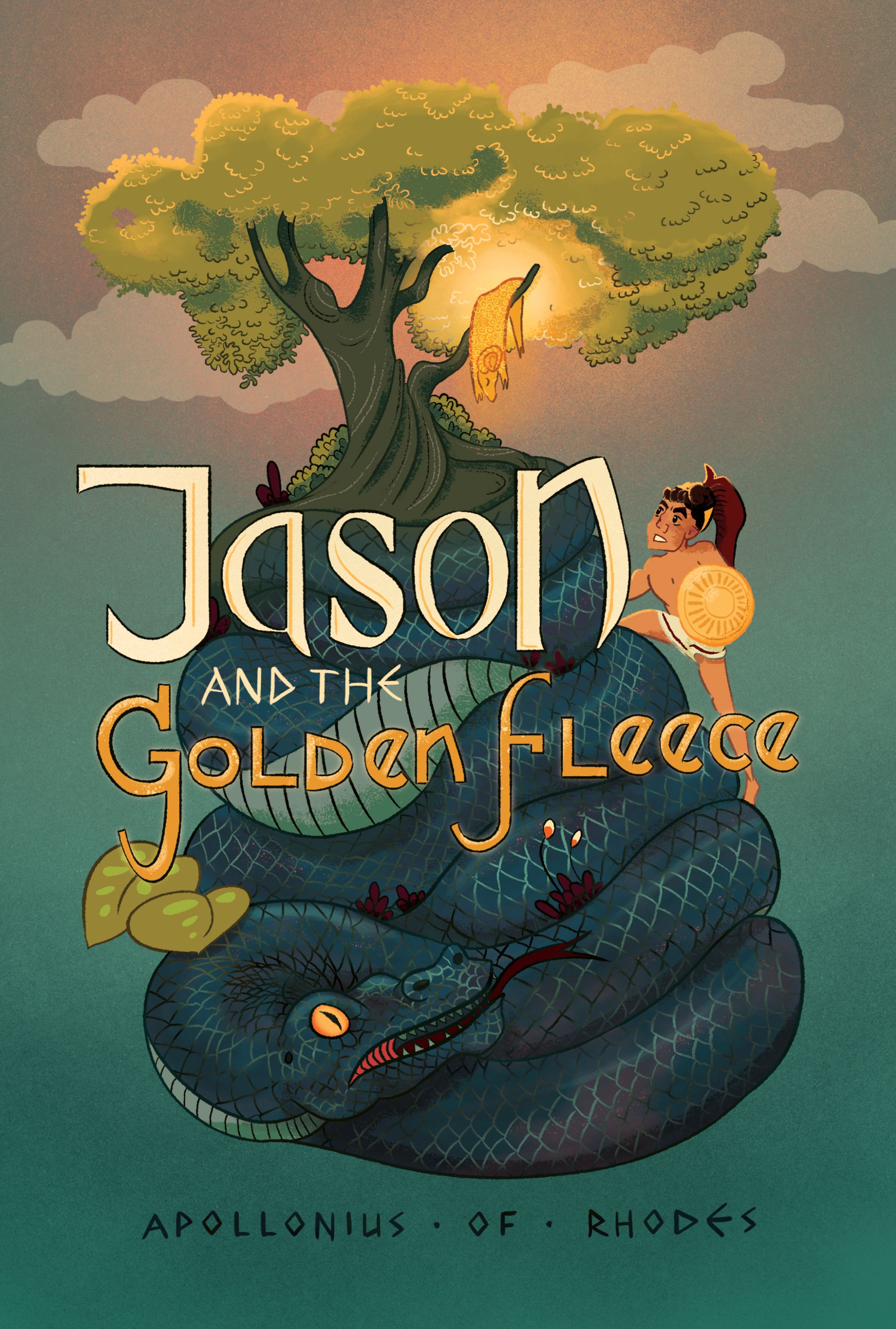 An illustrated book cover of Jason and the Golden Fleece