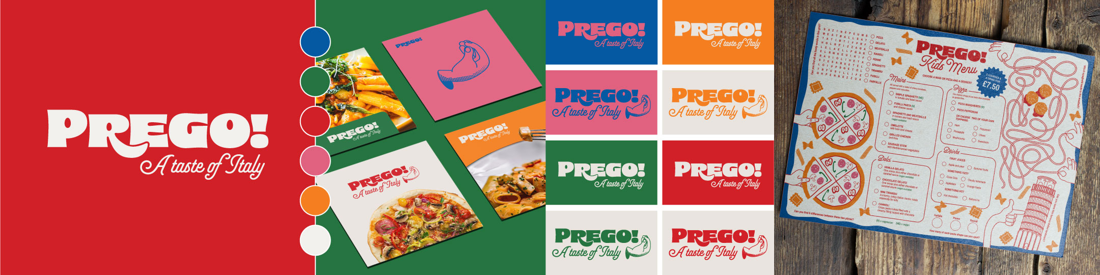 Prego branding designs